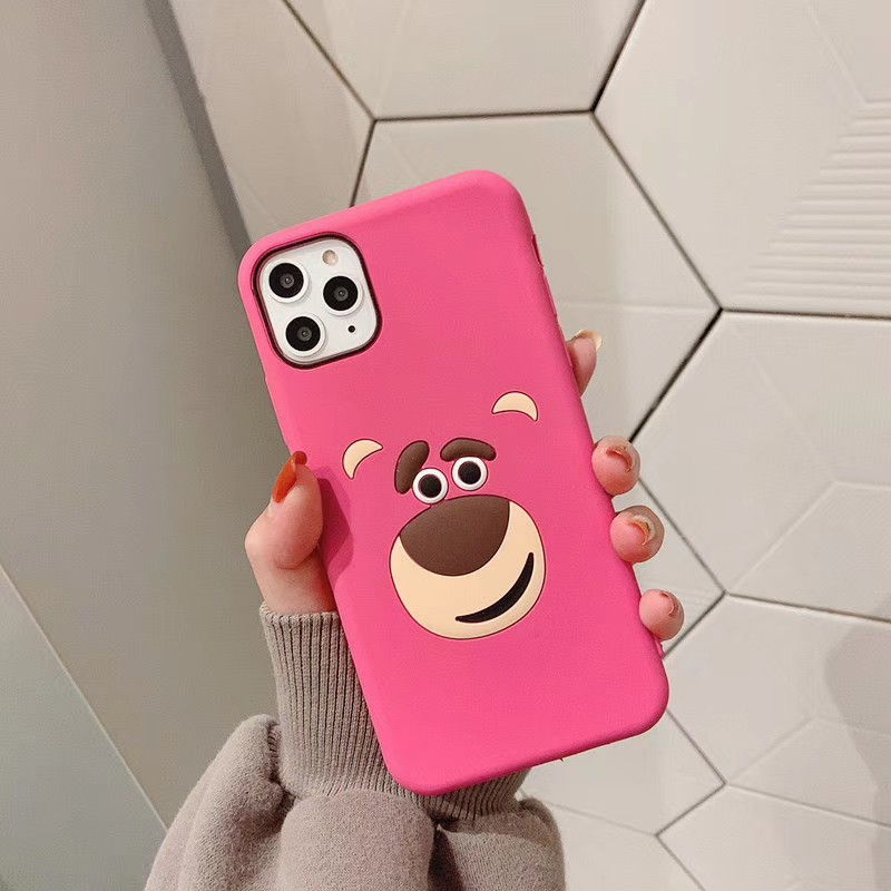 Hoạt Hình Ốp Điện Thoại Silicon Mềm Họa Tiết Gấu Đáng Yêu Cho Iphone 11 12 Pro MAX | BigBuy360 - bigbuy360.vn