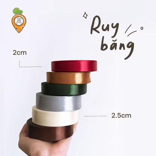 [Bán theo mét] Ruy băng lụa bản rộng 2.5cm (tender palette) / [Sỉ lẻ] / [Ảnh thật][Ưu đãi]