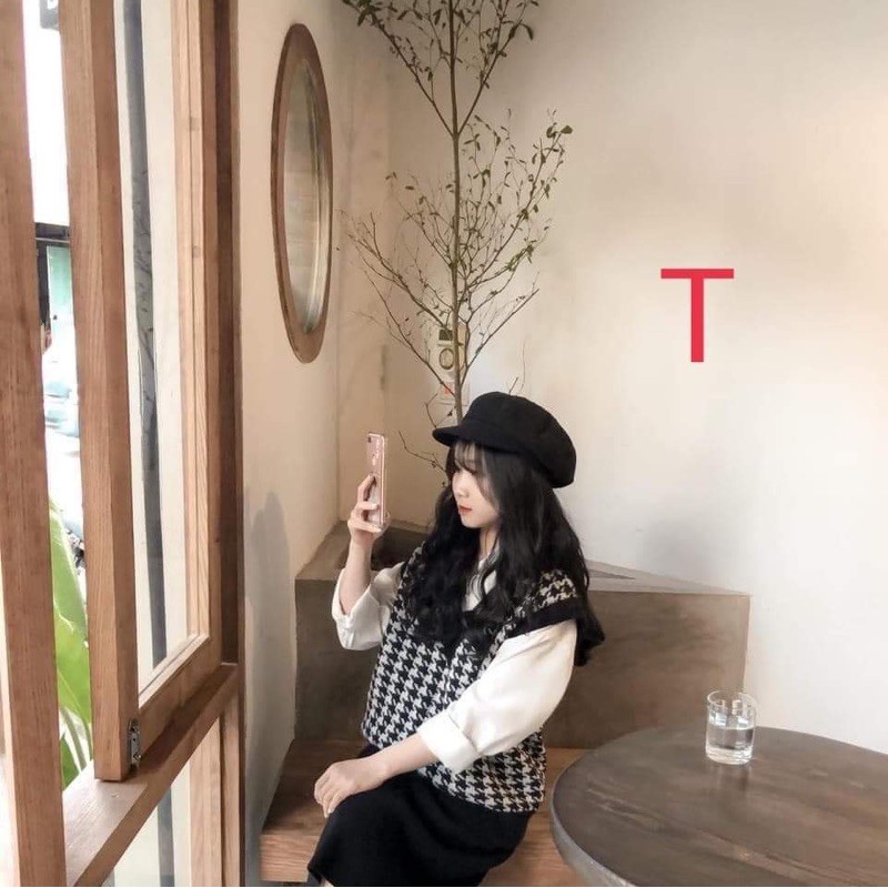 Sét áo sơ mi +gile kẻ TT12