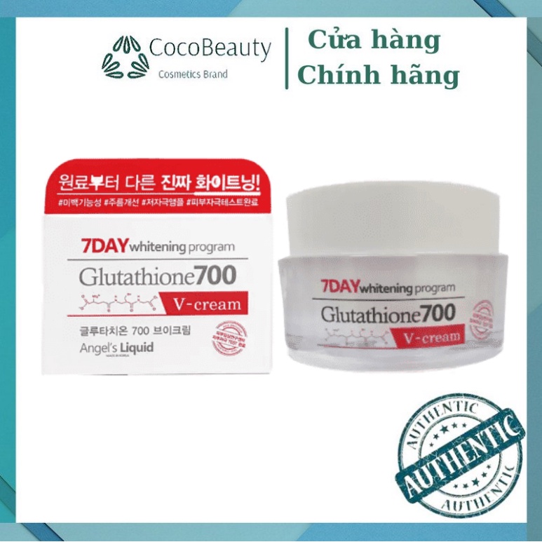 [CHÍNH HÃNG] Kem Dưỡng Trắng Da 7Day Whitening Program Glutathione 700 V-Cream 50ml