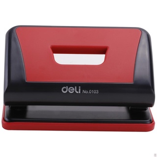 Máy đục lỗ 10 tờ deli, xanh dương, đỏ, ghi xám - 1 cái e0103 - deli