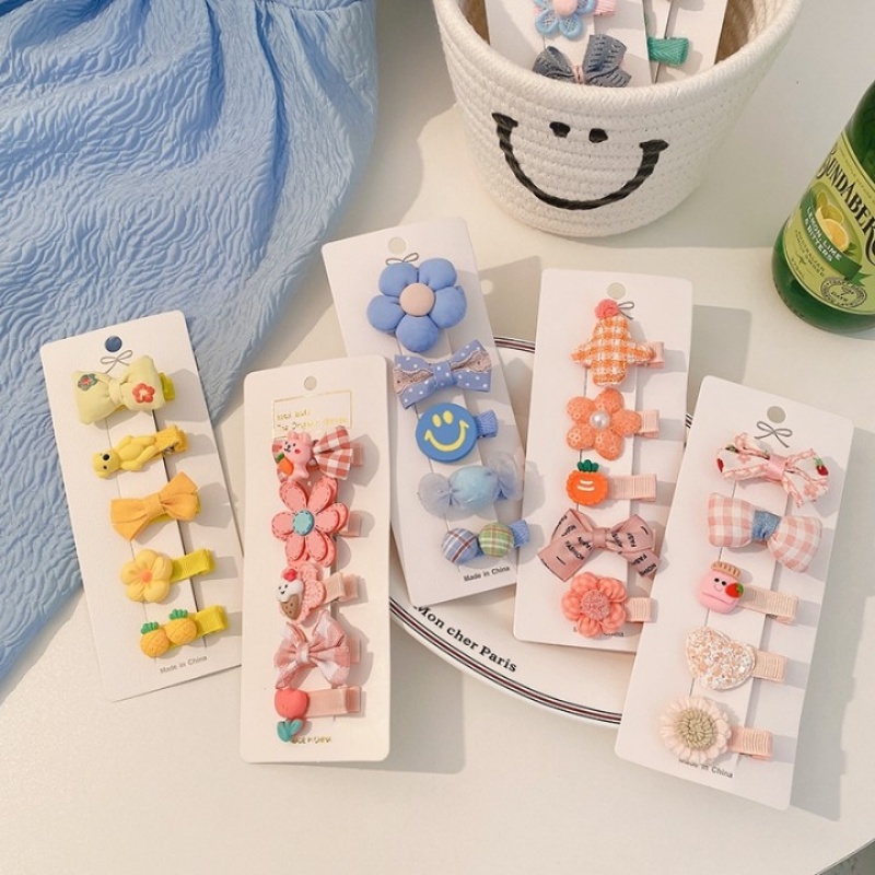 Set 5 / 10 Kẹp Tóc Nơ Xinh Xắn Dành Cho Bé Gái