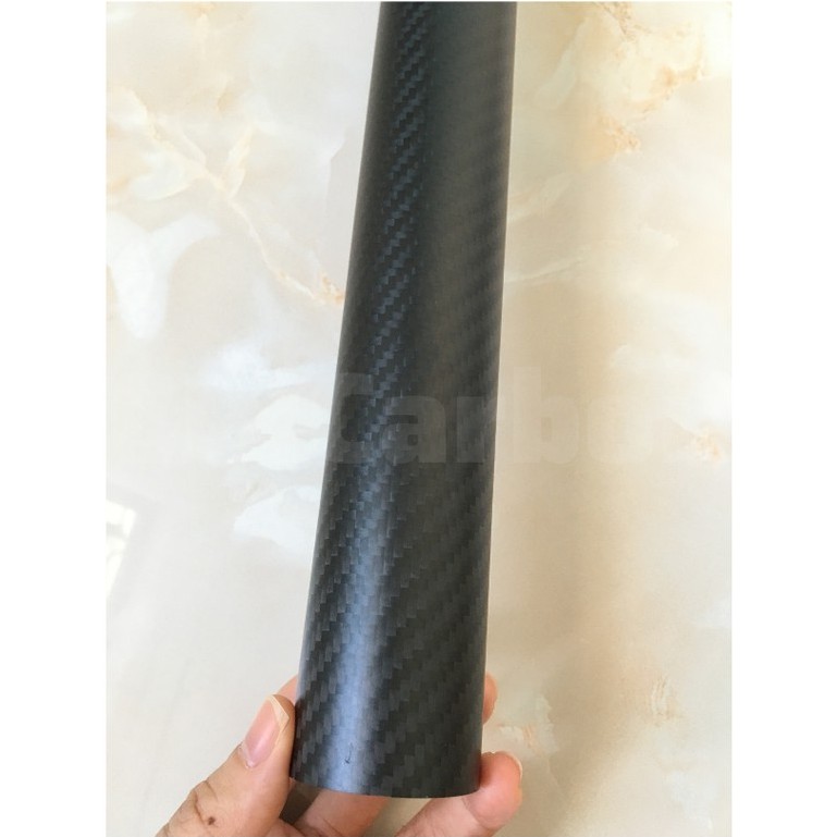 Ống Carbon  3K rỗng dài 1 mét đường kính ngoài 43mm, đường kính trong 40mm