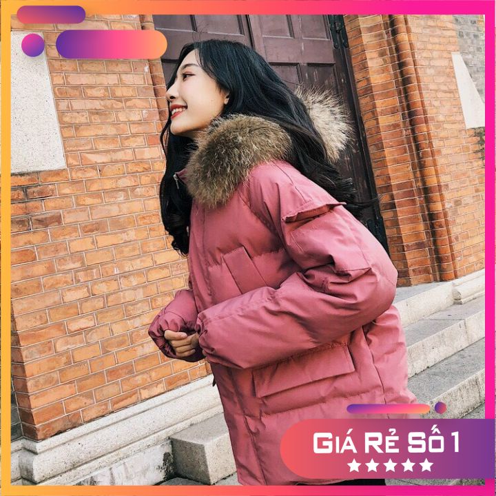 áo phao nữ quảng châu mẫu mới hàng loại 1 dày ấm, có mũ lông sẵn 3 màu siêu xinh | BigBuy360 - bigbuy360.vn