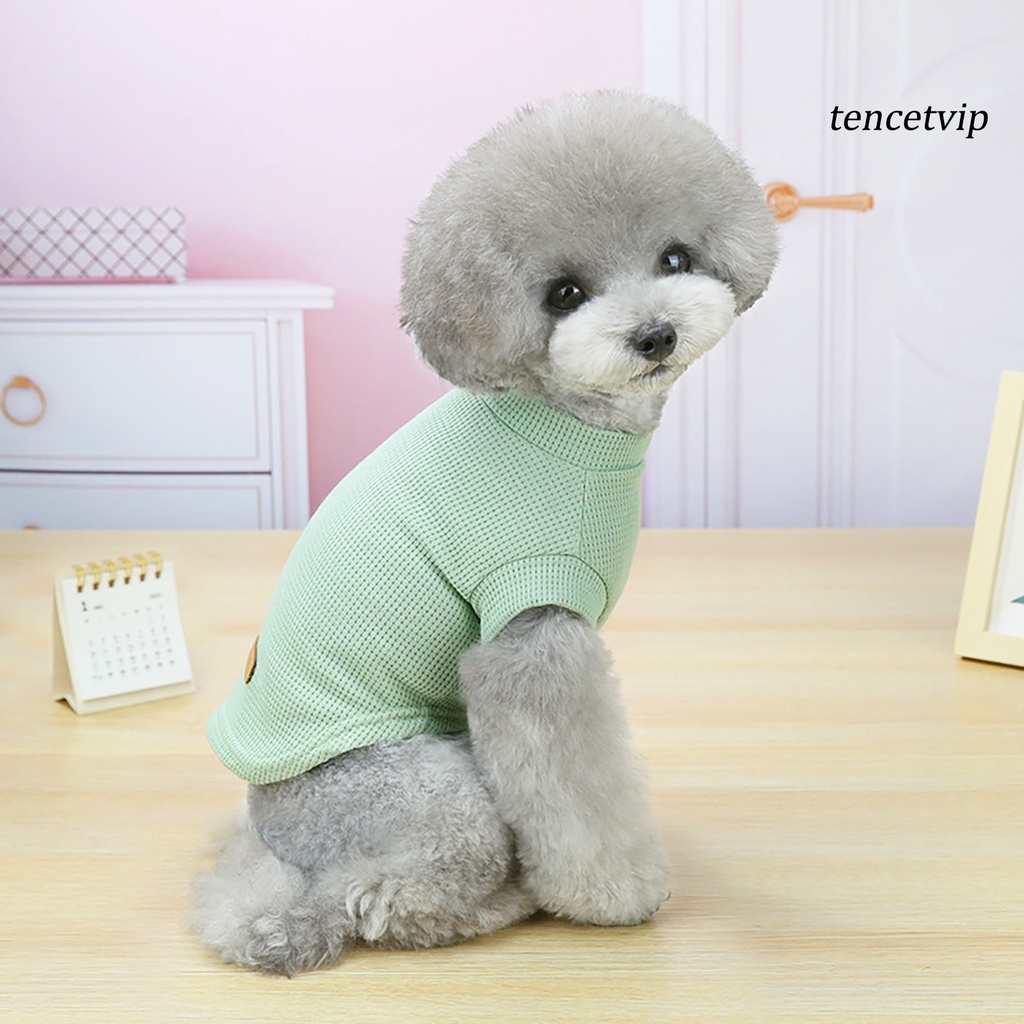 Áo thun cotton màu sắc đơn giản dành cho thú cưng