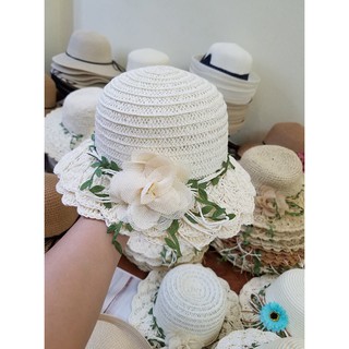 Set mũ cói mẹ con