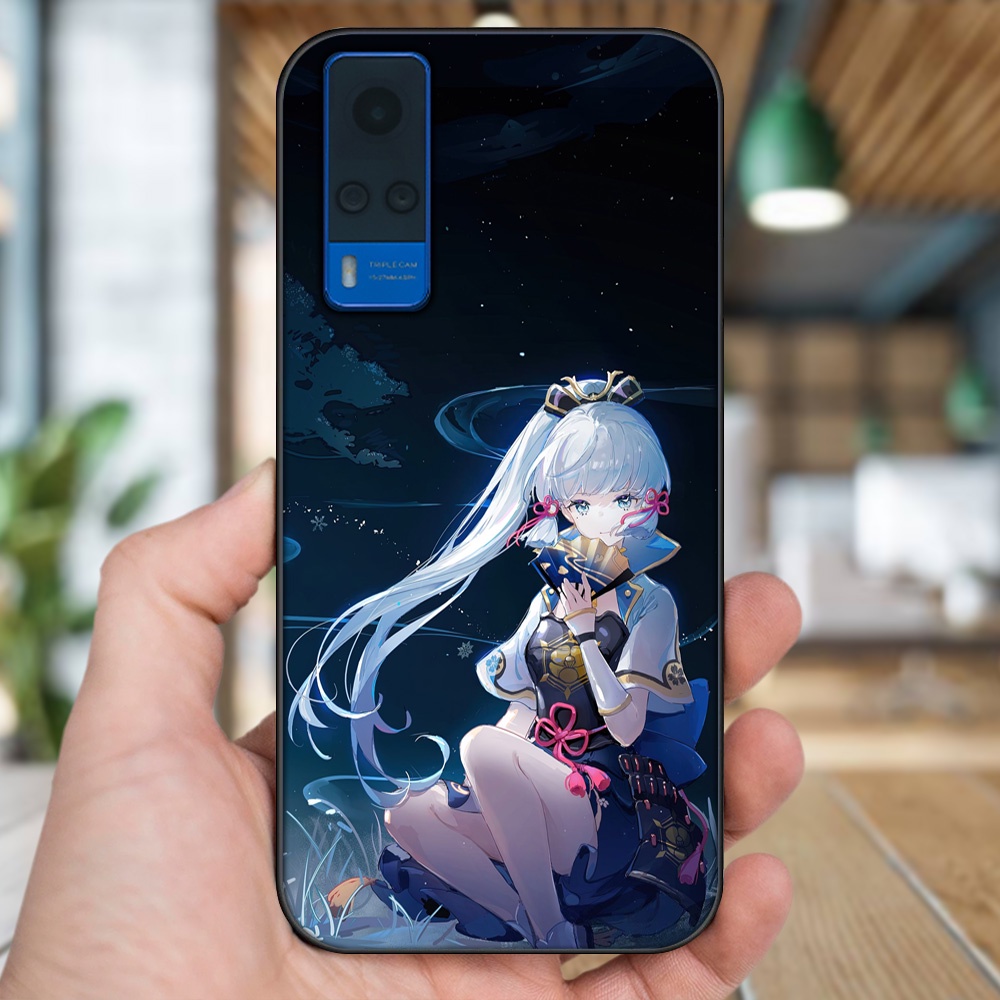 Ốp lưng Vivo Y51 2020, Y53s viền đen in hình Ayaka Genshin Impact