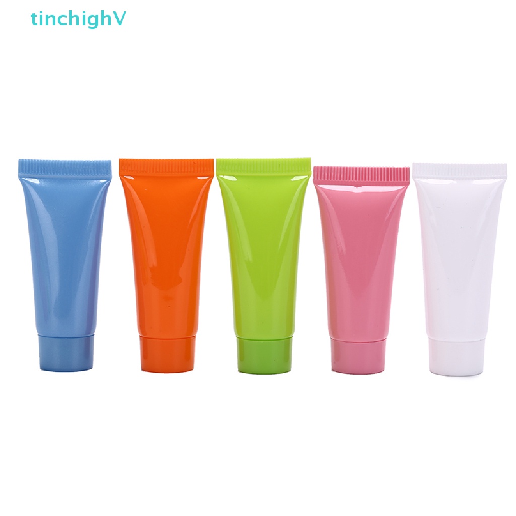 Set 5 Ống Nhựa Rỗng Mềm 5ml Đựng Mỹ Phẩm Tiện Dụng