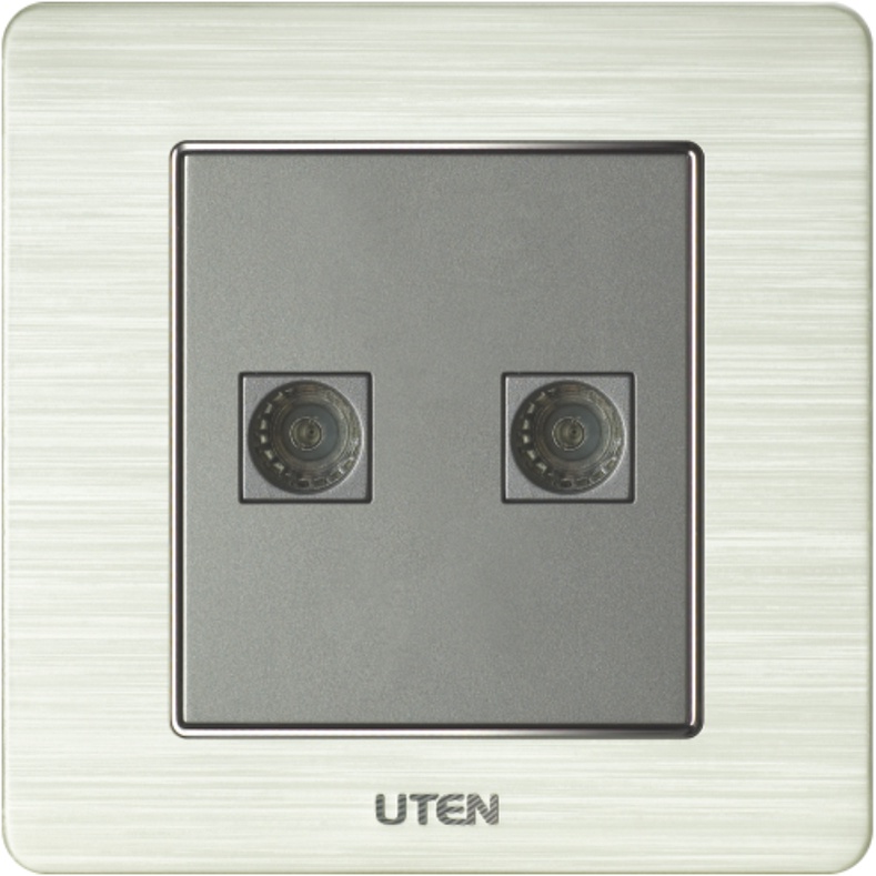 Bộ ổ cắm điện  ổ cắm điện thoại, mạng, tivi Uten V6 Hàng chính hãng Cao Cấp