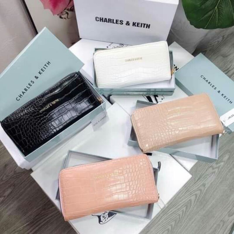 🌼 [SALE RẺ] Ví dài nữ Cnk da rắn kéo khoá/ Ví nữ cầm tay nhiều ngăn fullbox