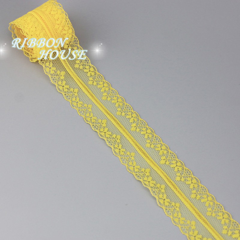 Cuộn vải ruy băng ren 40mm 10yard trang trí đa dụng chất lượng cao