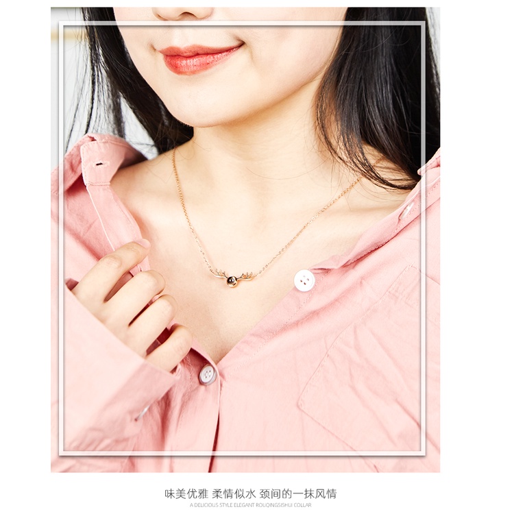 Dây chuyền titan sừng hươu TT2602  - CAM KẾT KHÔNG GỈ, KHÔNG BAY MÀU - BẢO HÀNH 12 THÁNG.