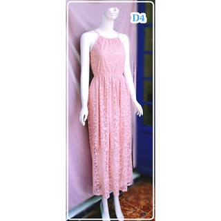 Dầm maxi ren hồng _ Thanh lý D4