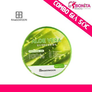 Gel Dưỡng Ẩm Nha Đam Aloe Vera Soothing Gel 100% RA & GOWOORI 300ml