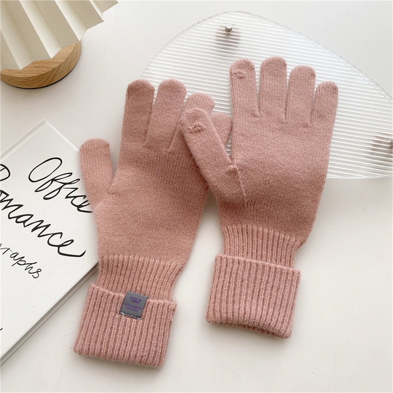 Găng Tay Len Móc Giữ Ấm Chạm Màn Hình Cảm Ứng Thời Trang Thể Thao Nam Mùa