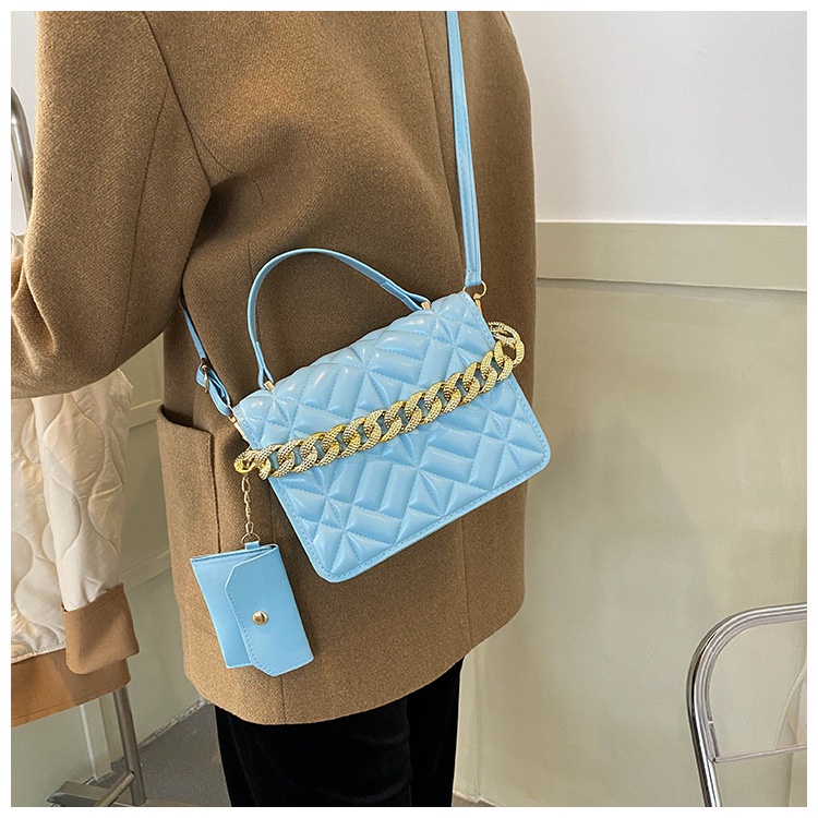 Túi Đeo Vai Cầm Tay Hình Thoi Phối Dây Xích Kiểu Retro Thời Trang Cho Nữ