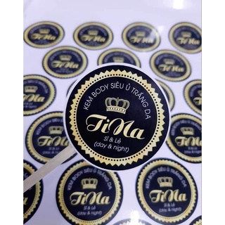 (( 50 nhãn 6cmx6cm dán hộp mỹ phẩm )) in logo dán giá rẻ, Miễn phí thiết kế