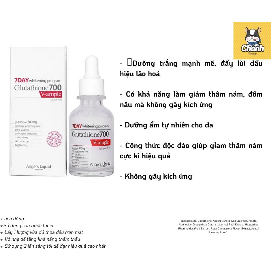 Tinh chất dưỡng trắng, giảm thâm nám Angel's Liquid 30 mL