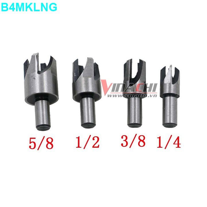 BỘ 4 MŨI KHOAN LẤY NÚT GỖ