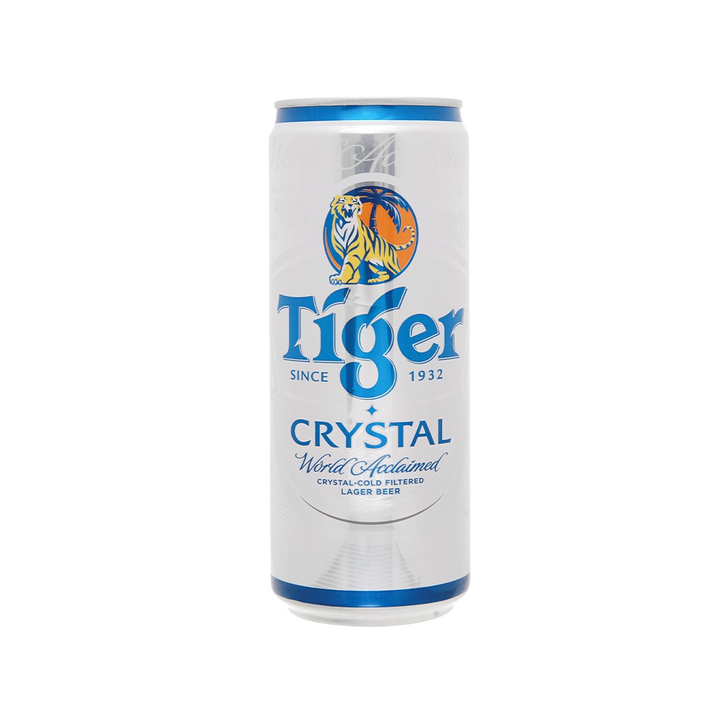 Mẫu mới _ Thùng 24 Lon Bia Tiger Bạc Crystal 330ml