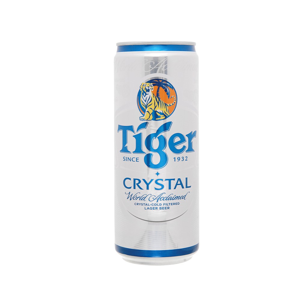 Thùng 24 lon bia Tiger Crystal (tiger bạc - lon cao) 330ml