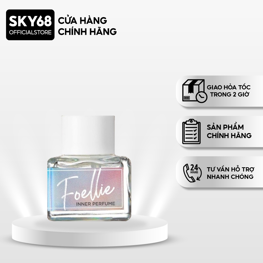 Nước hoa vùng kín hương thơm cực kỳ lãng mạn và gợi cảm Foellie Eau De Innerb Perfume 5ml - Ciel (chai màu bạc)