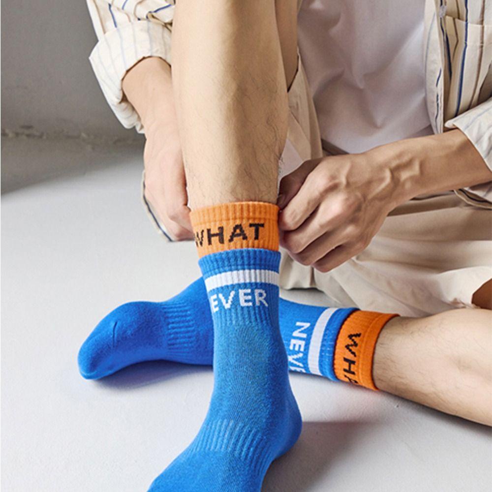Đôi Vớ Cotton Thấm Hút Mồ Hôi In Chữ Thoải Mái Thời Trang Cho Nữ