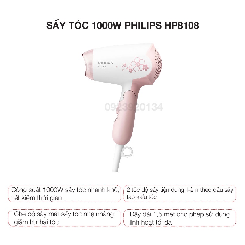 Sấy tóc 1000w Philips HP8108