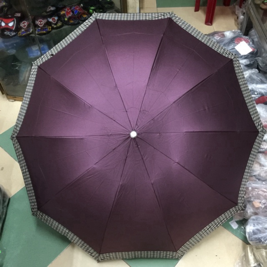 Ô dù gấp 3 viền kẻ loại to