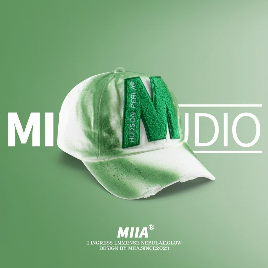 Mũ Lưỡi Trai Họa Tiết Chữ M Màu Sắc Gradient Phong Cách Hàn Quốc Độc Đáo