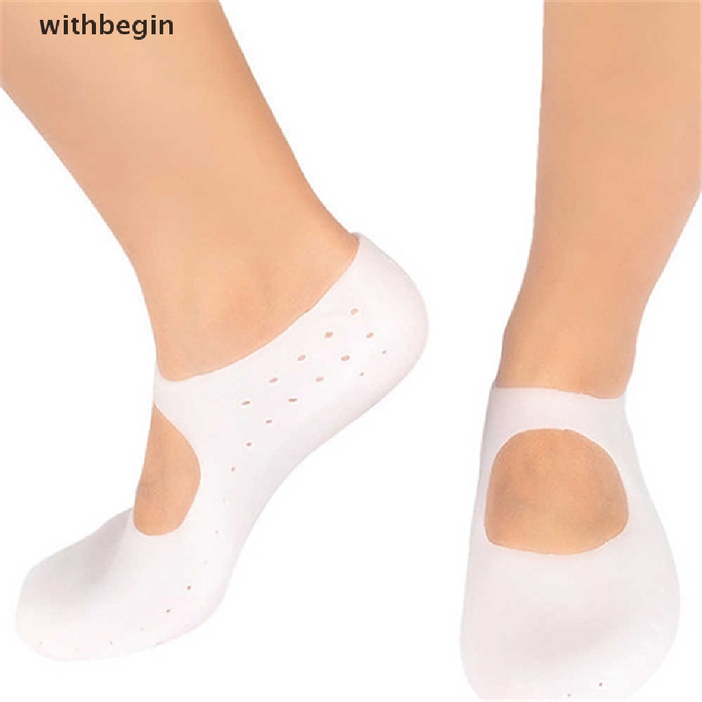 1 Cặp Vớ Gel Silicone Bảo Vệ Gót Chân Dưỡng Ẩm Chống Nứt Nẻ
