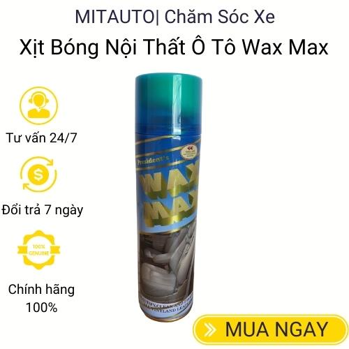 Chai xịt rửa ghế da nội thất xe hơi - wax max xanh xịt bóng dưỡng ghế da ô tô xe máy