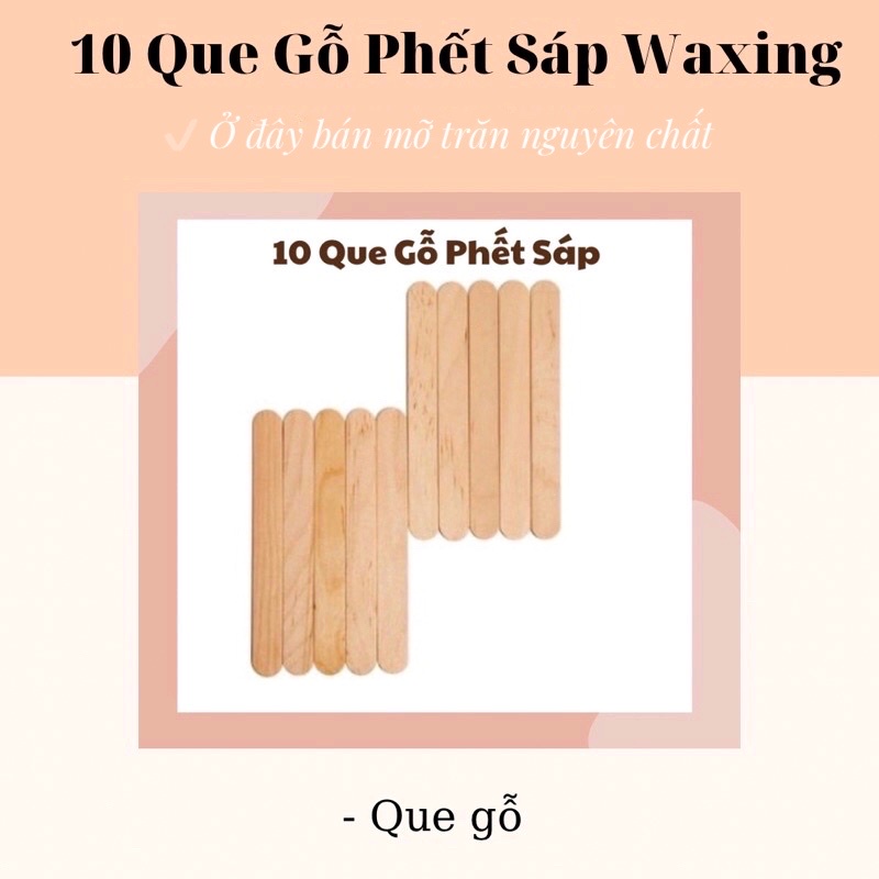 10 Que Gỗ Phết Sáp Waxing