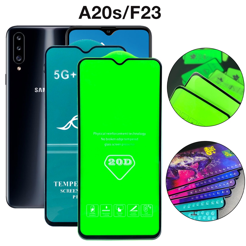 Kính Cường Lực Samsung A20s F23 full màn cao cấp chống trầy xước cảm ứng mượt mà tặng kèm khăn lau màn hình