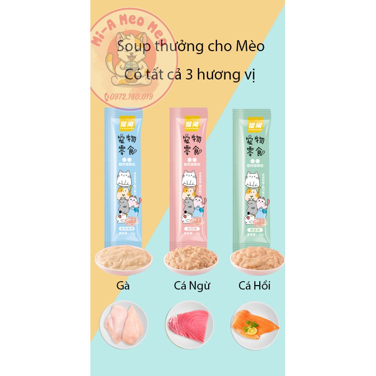 (Siêu rẻ) Súp thưởng cho mèo shizuka 15gr/1 gói