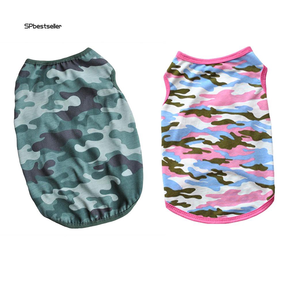 Áo thun sát nách họa tiết rằn ri cho thú cưng