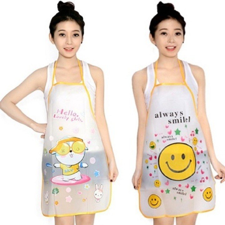 Tạp Dề Kẻ Hoa Có Khăn Lau Tay Bên Hông, Tạp Dề Chống Thấm Nước 88207 Lamon Store