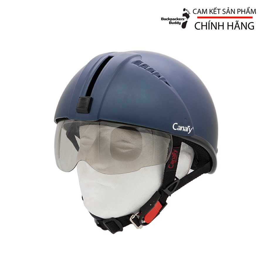 Mũ Bảo Hiểm Nửa Đầu Chính Hãng Canary Có Kính Râm Chống Chói, Giấu Kính Tiện Lợi