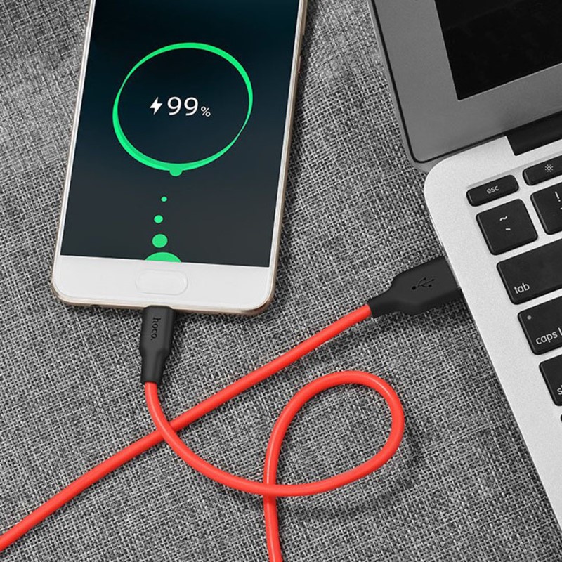 [1M] Cáp Sạc TYPE C Hoco X21 Plus Dây Silicon Mềm Dẻo Chống Cháy Dài 1M - BH 1 Năm - Hưng Long PC