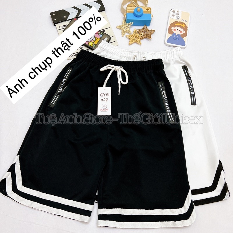 Quần Short Nam túi có khoá kéo chất Poly 2 da cao cấp - Quần Đùi Thể Thao Nam 2V Unisex full size M L XL từ 45-78kg