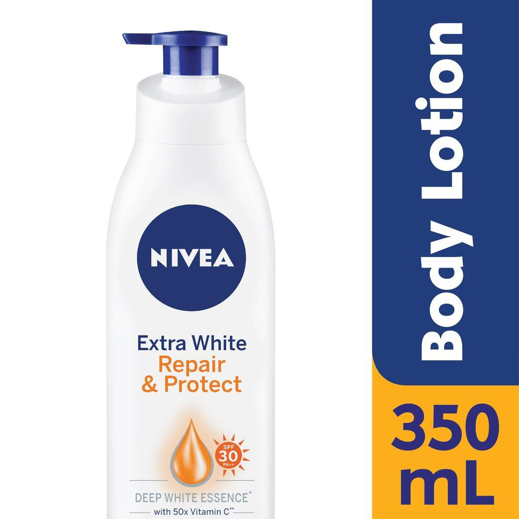 Sữa Dưỡng Thể Sáng Da Nivea Hỗ Trợ Phục Hồi Và Chống Nắng Nivea Extra White Repair & Protect Body Lotion SPF30 350ml (Th