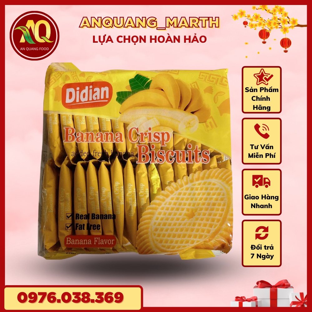 Bánh quy ANQUANG_MARTH,bánh didian vị sữa , Soda,Yến mạch , chuối , dứa gói 476gr-Hàng chất lượng
