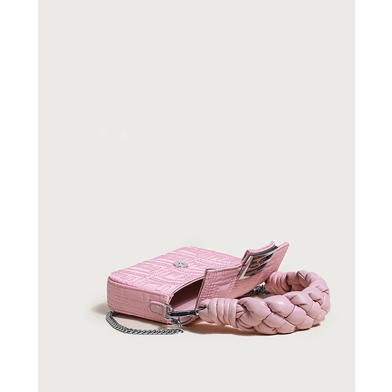 Túi Xách Đựng Điện Thoại Phối Dây Xích Đeo Vai Màu Kẹo Ngọt Xinh Xắn