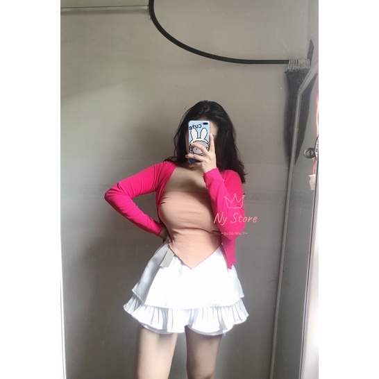 ÁO VẠC NHỌN  + ÁO KHOÁC TÀY DÀI