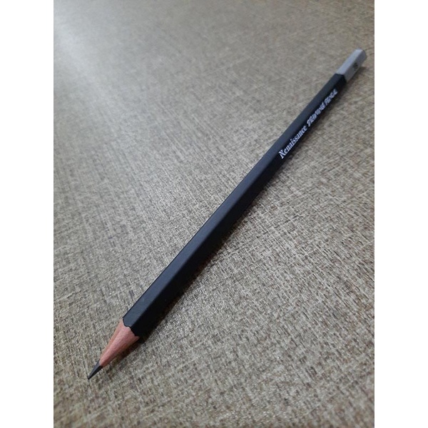 Bút Chì Gỗ 3B Drawing Pencil Renaissance - Thân Đen