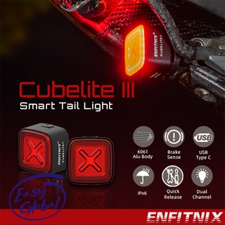 Đèn led thông minh enfitnix cubelite iii gắn yên sau xe đạp chống thấm nước