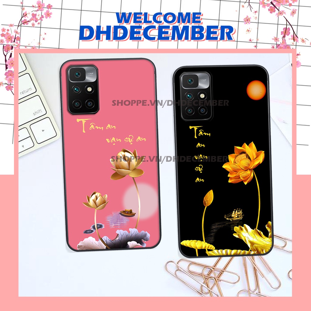 Ốp lưng Xiaomi REDMI 10 in hình thư pháp tâm an vạn sự an ,mã đáo thành công SIÊU CHẤT