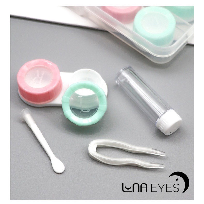 Khay đựng 6 đôi lens màu hồng xanh