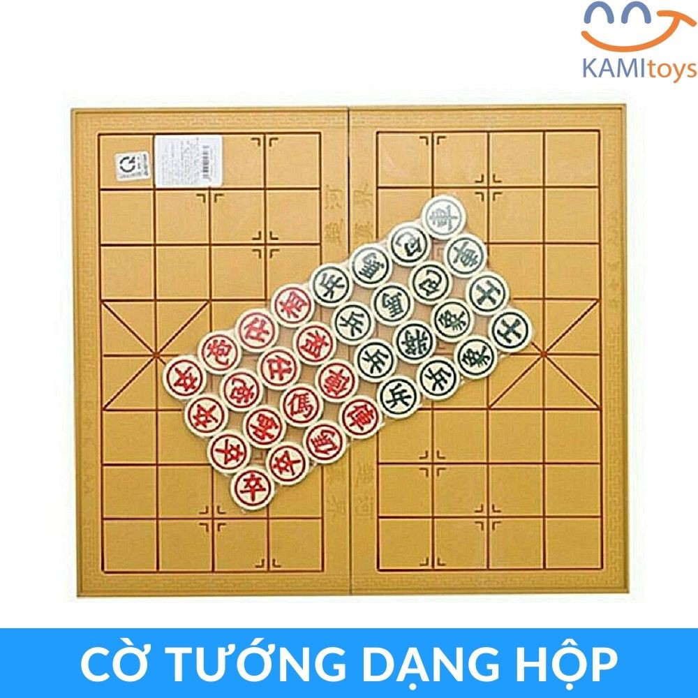 Bộ Cờ tướng bàn nhựa có hộp đựng gấp gọn cỡ 27x27cm