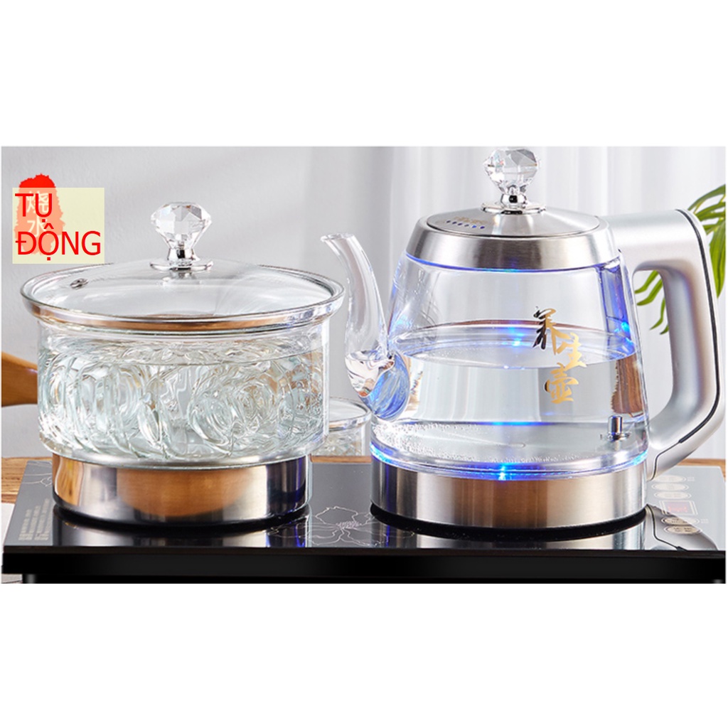 Bộ Đun Nước Điện Tự Động Pha Trà Thủy Tinh Ấm Siêu Tốc